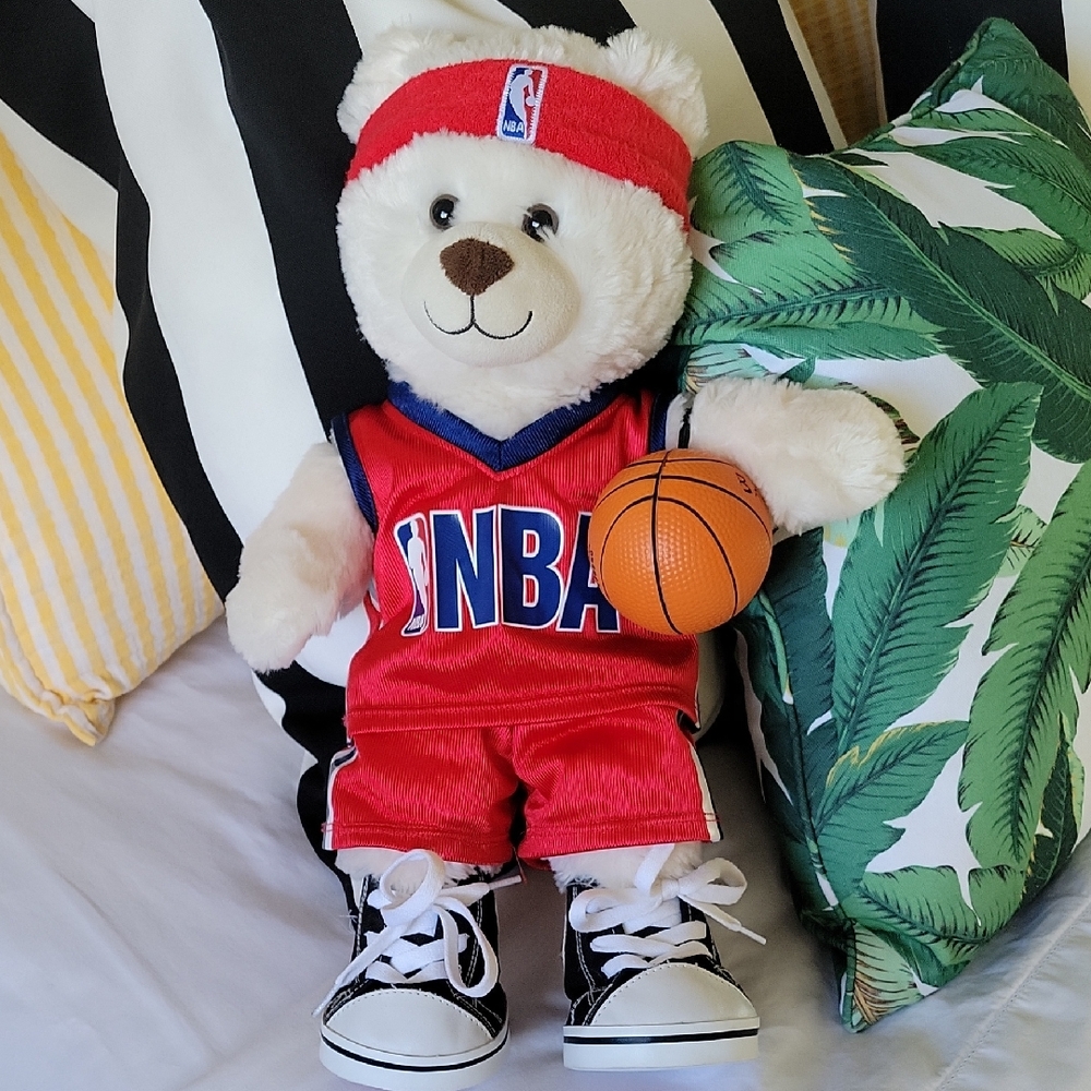 BUILD A BEAR NBA Red Basketball Teddy Bear